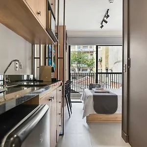  Apartamento Kitchen Modern Coworking Balcony